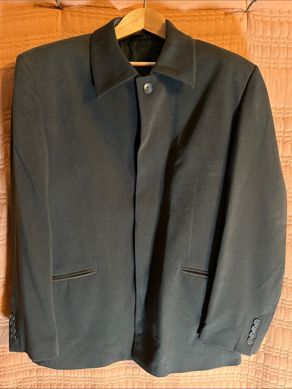 Louis Philippe Black Single-Breasted Sport Coat